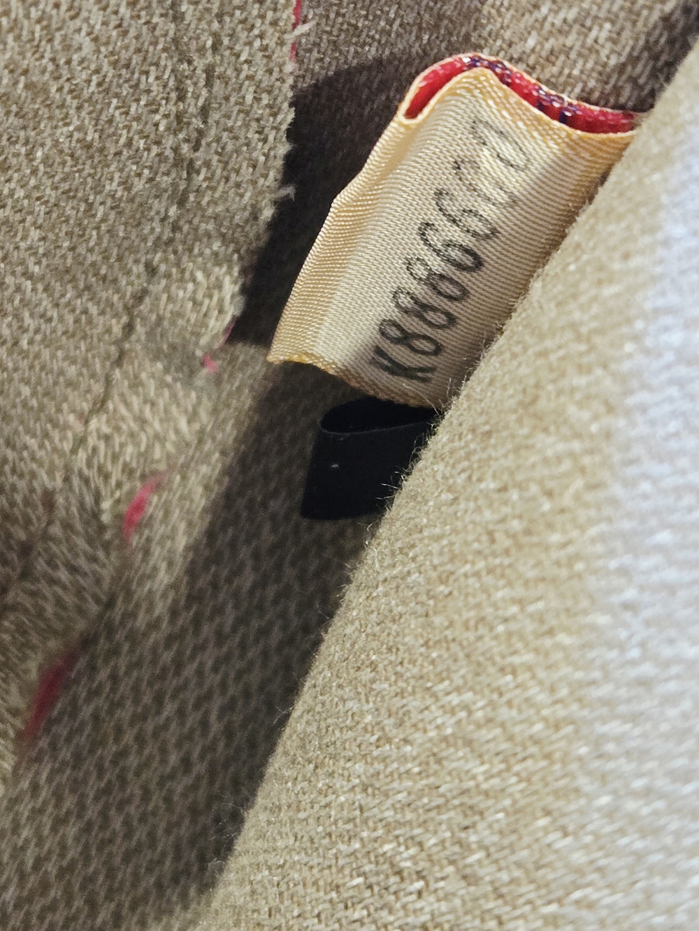 Dooney & Bourke Dark Pink Signature Logo Wristlet with Tan Leather Trim - Picture 10 of 12